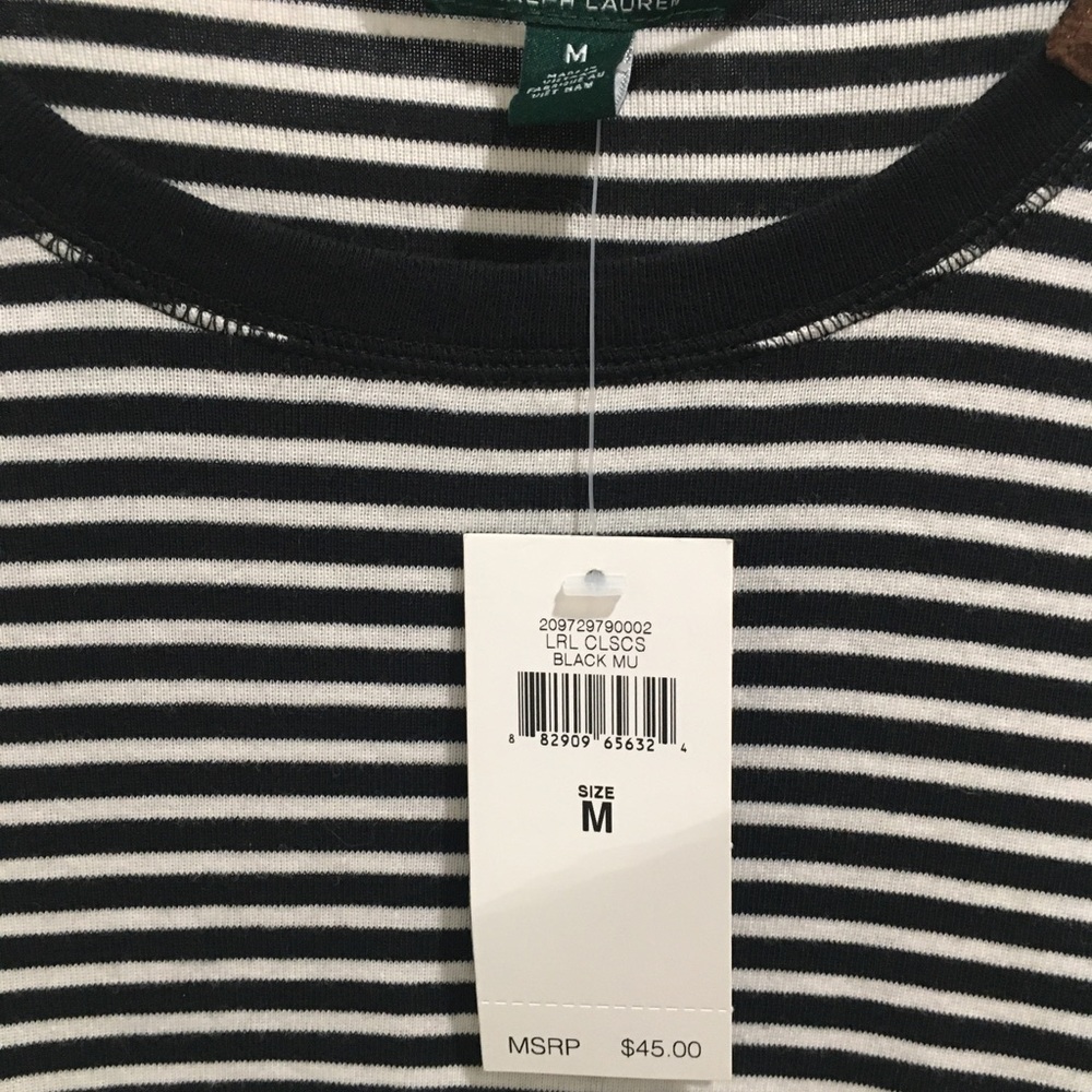 NEW Lauren Ralph Lauren Long Sleeve Tee Sz M - Picture 9 of 11